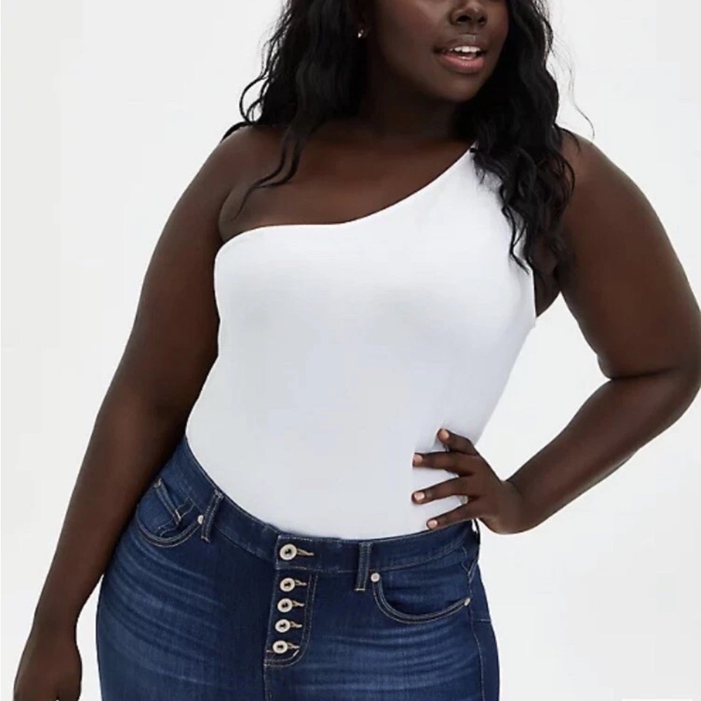 White Torrid One Shoulder Women's Top